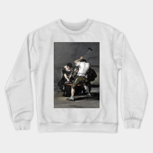 Francisco Goya The Forge Crewneck Sweatshirt by pdpress